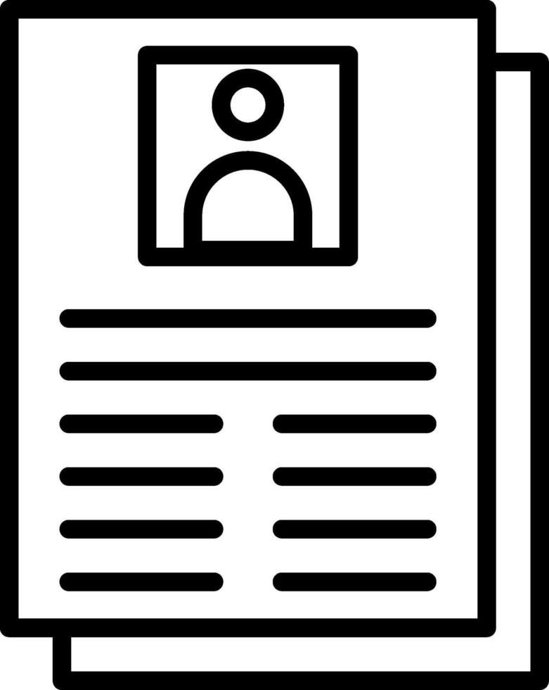 Resume Line Icon Design vector