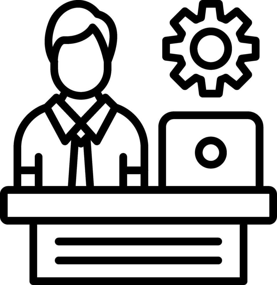 Administrator Line Icon Design vector