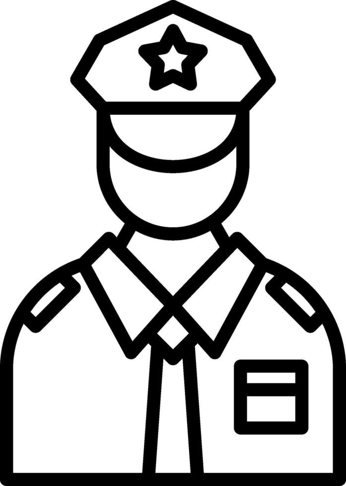 Policeman Line Icon Design vector