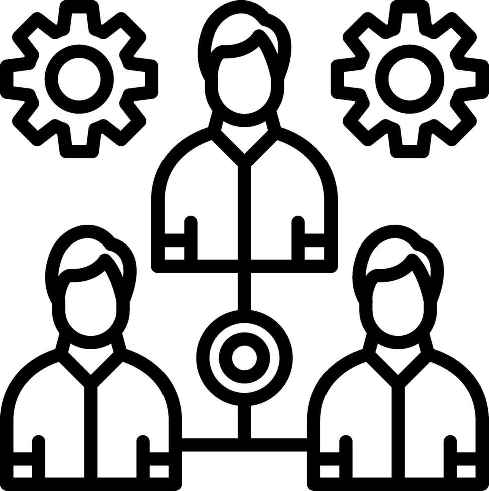 Team Line Icon Design vector