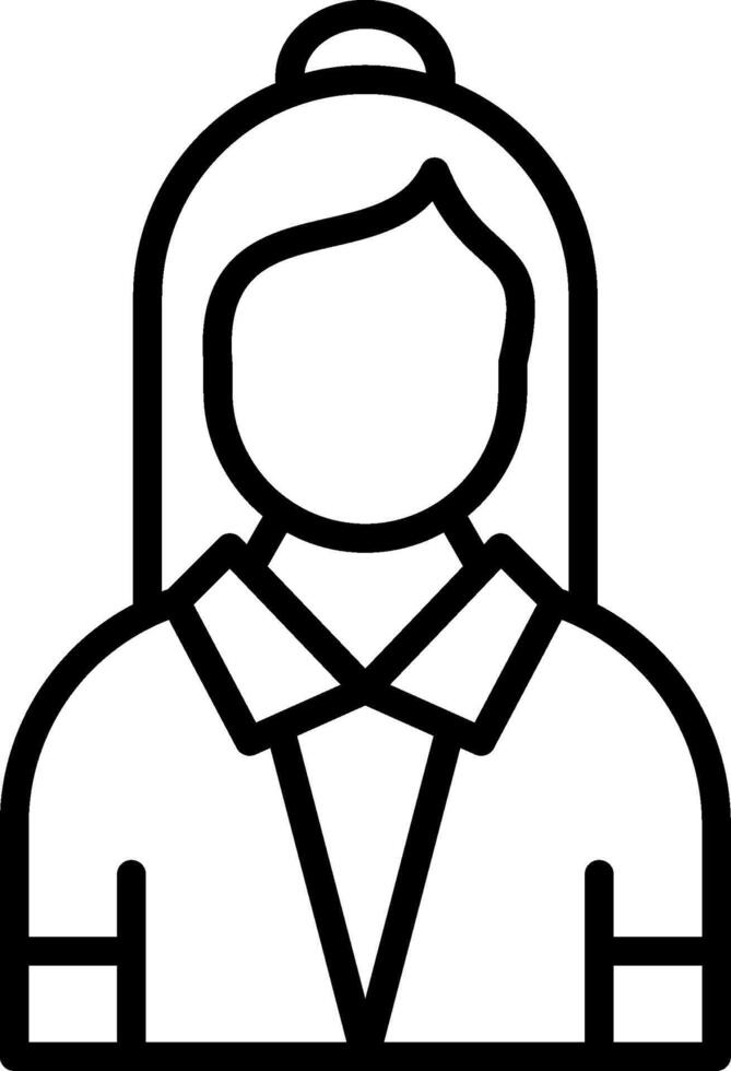 Girl Line Icon Design vector
