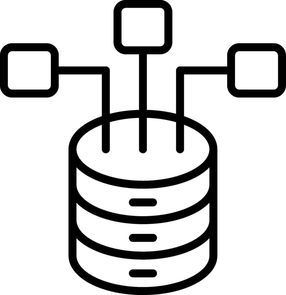 Database Line Icon Design vector