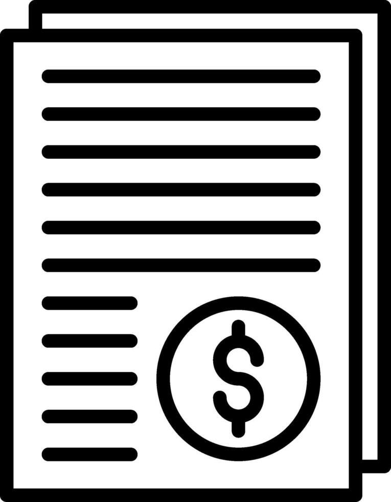 Invoice Line Icon Design vector