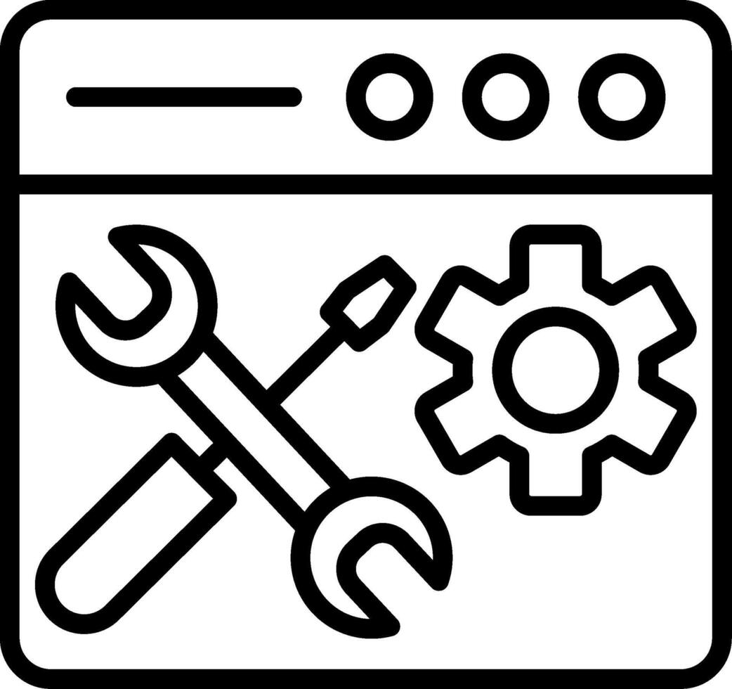 Maintenance Line Icon Design vector
