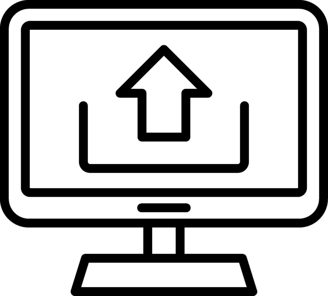 Upload Line Icon Design vector