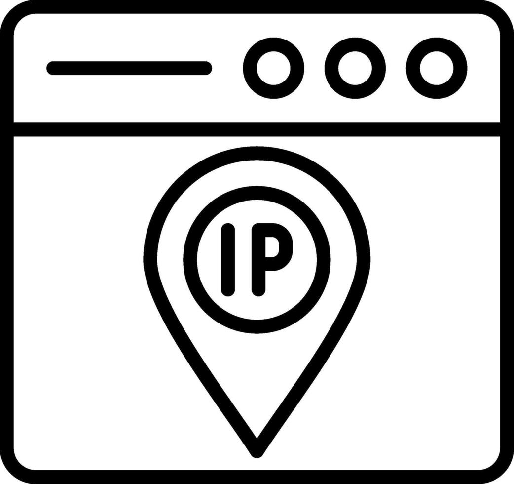 Ip Address Line Icon Design vector