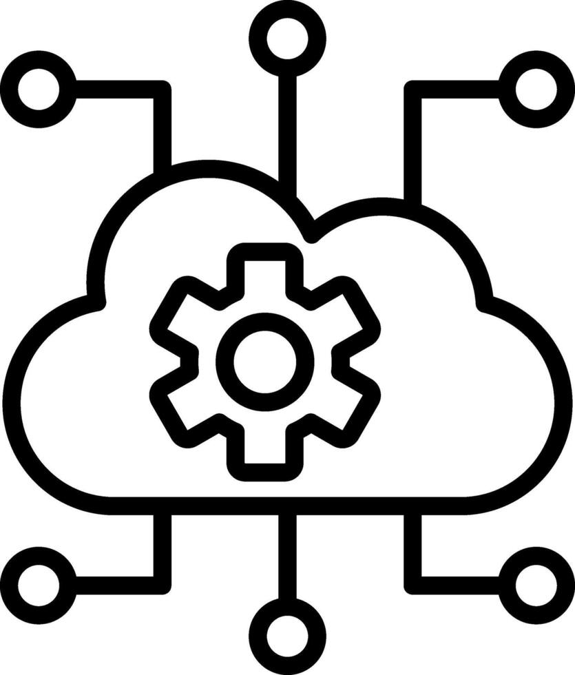 Cloud Line Icon Design vector