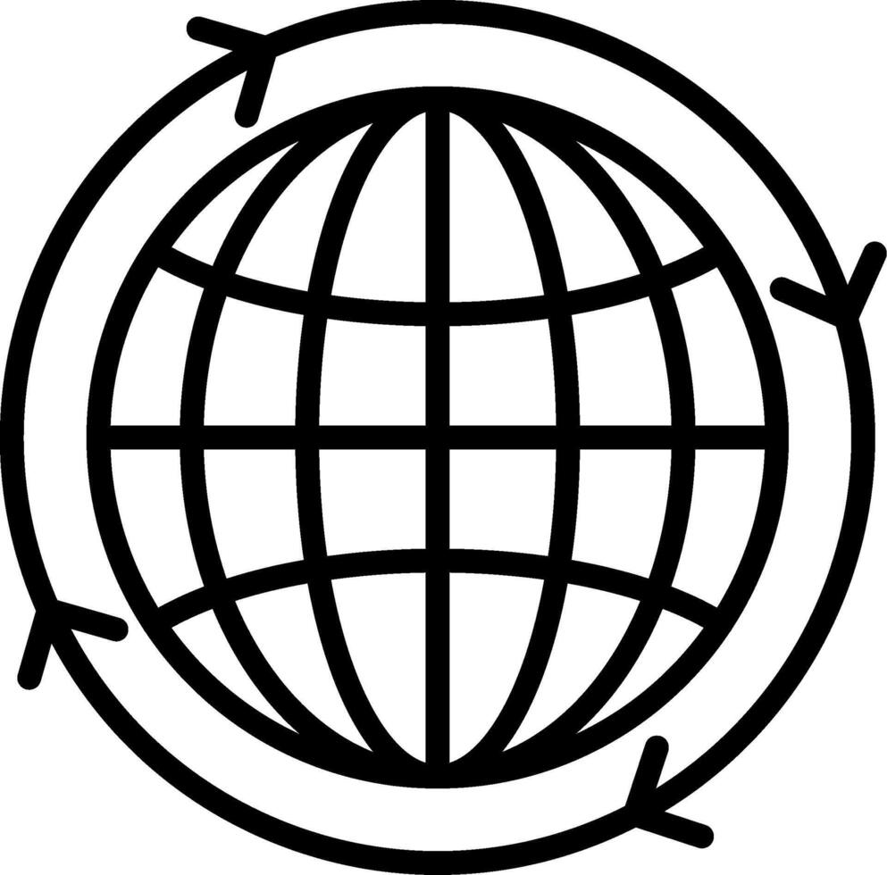 Worldwide Line Icon Design vector