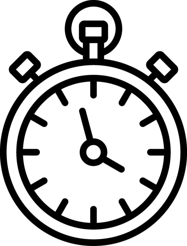 Stopwatch Line Icon Design vector