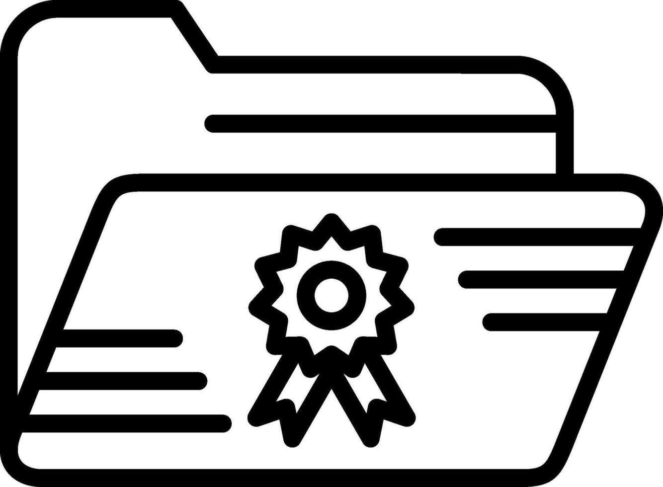 Certificate Line Icon Design vector