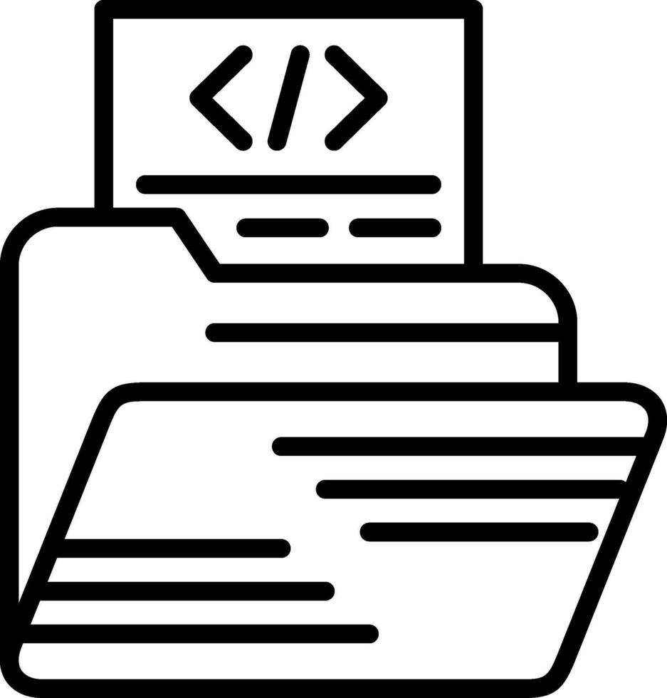 Coding Line Icon Design vector