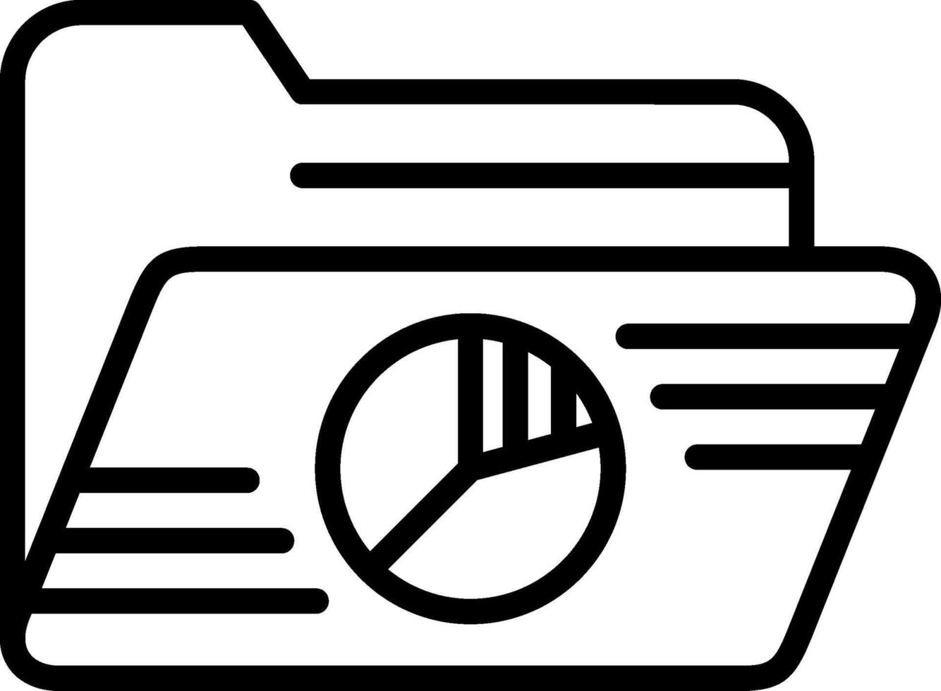 Pie Chart Line Icon Design vector
