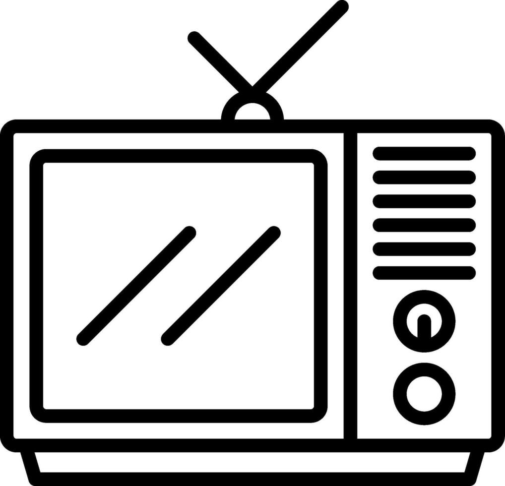 Television Line Icon Design vector