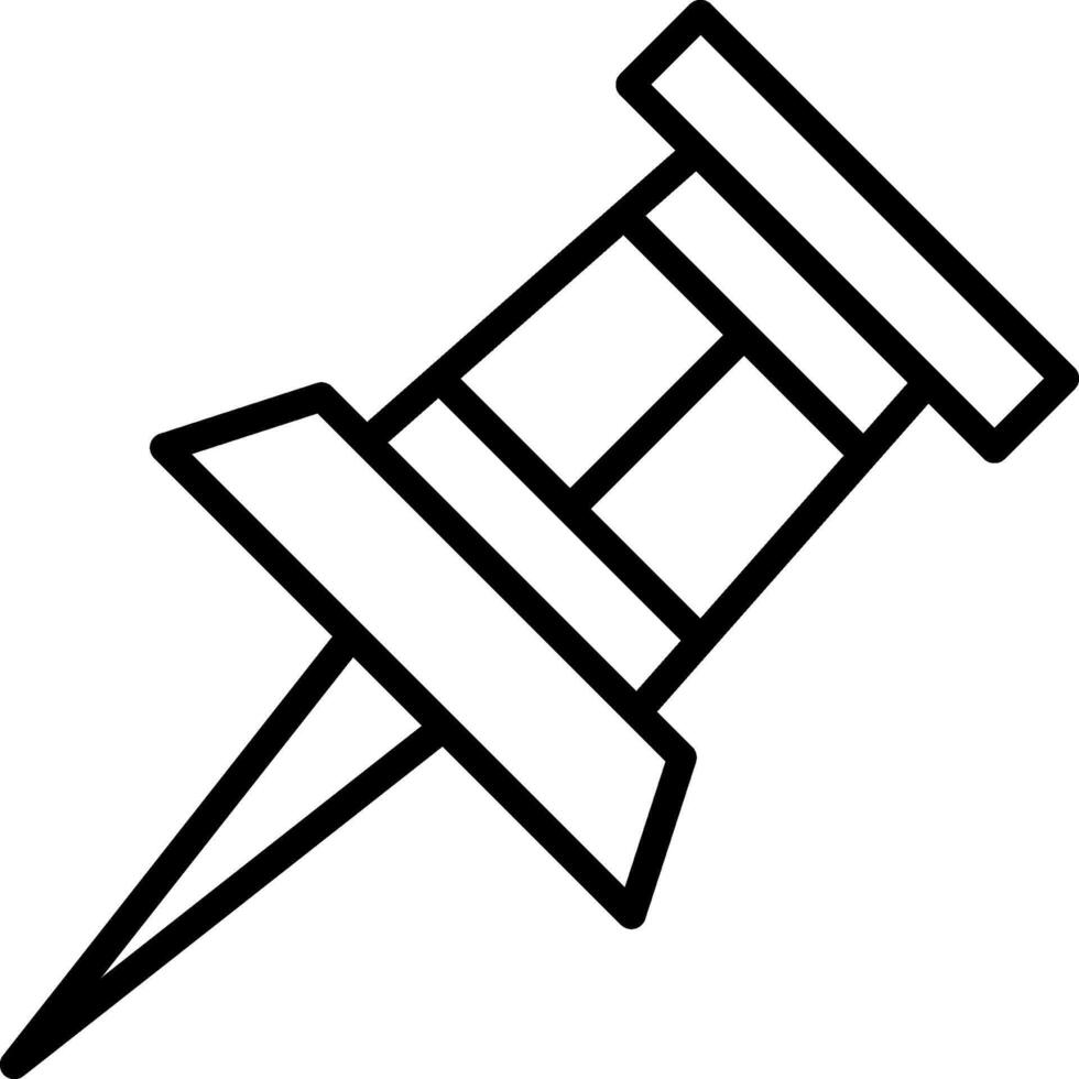 Pin Line Icon Design vector