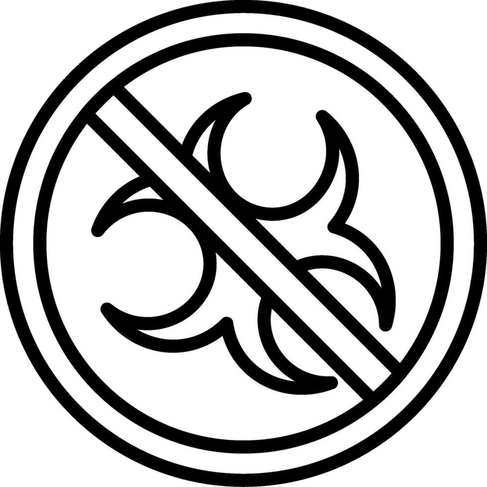 Biohazard Line Icon Design vector