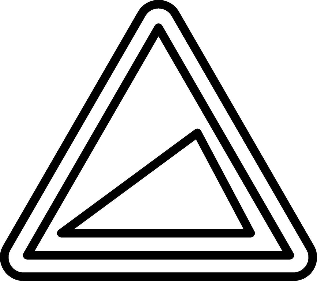 Steep Hill Line Icon Design vector