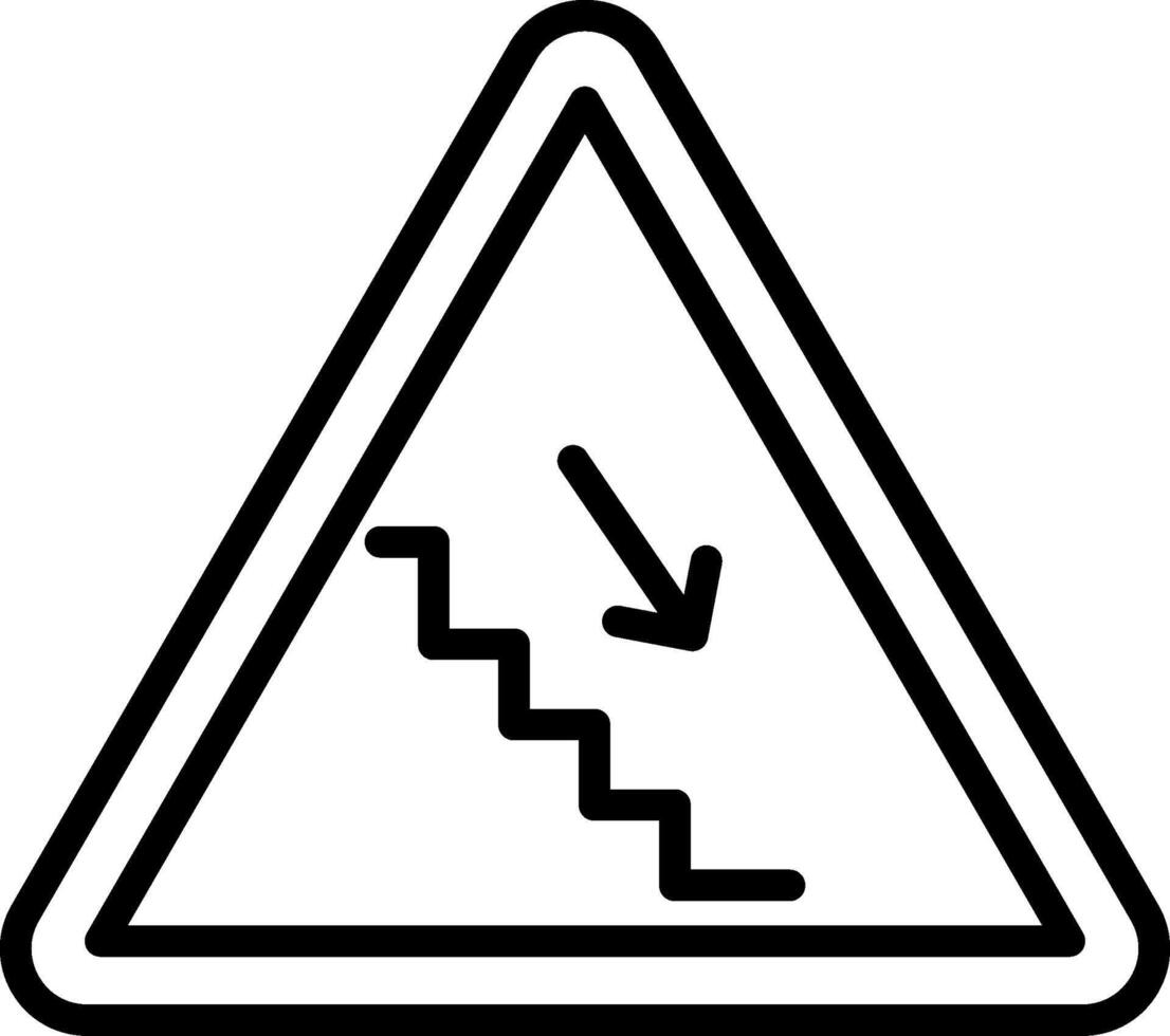 Stair Line Icon Design vector