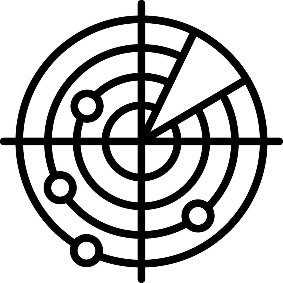 Radar Line Icon Design vector