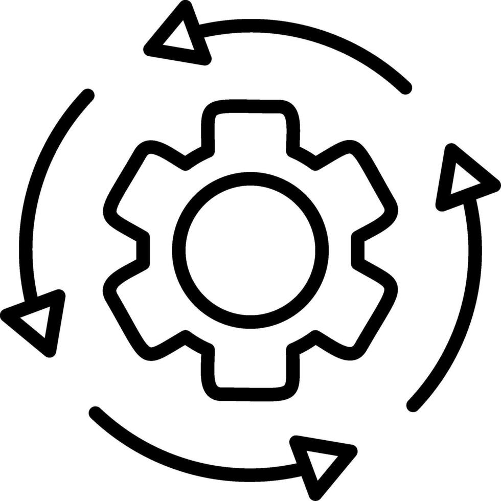 Process Line Icon Design vector
