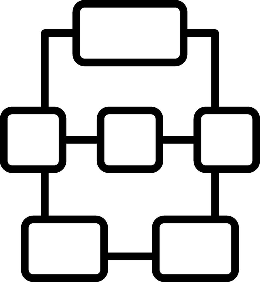 Hierarchy Line Icon Design vector