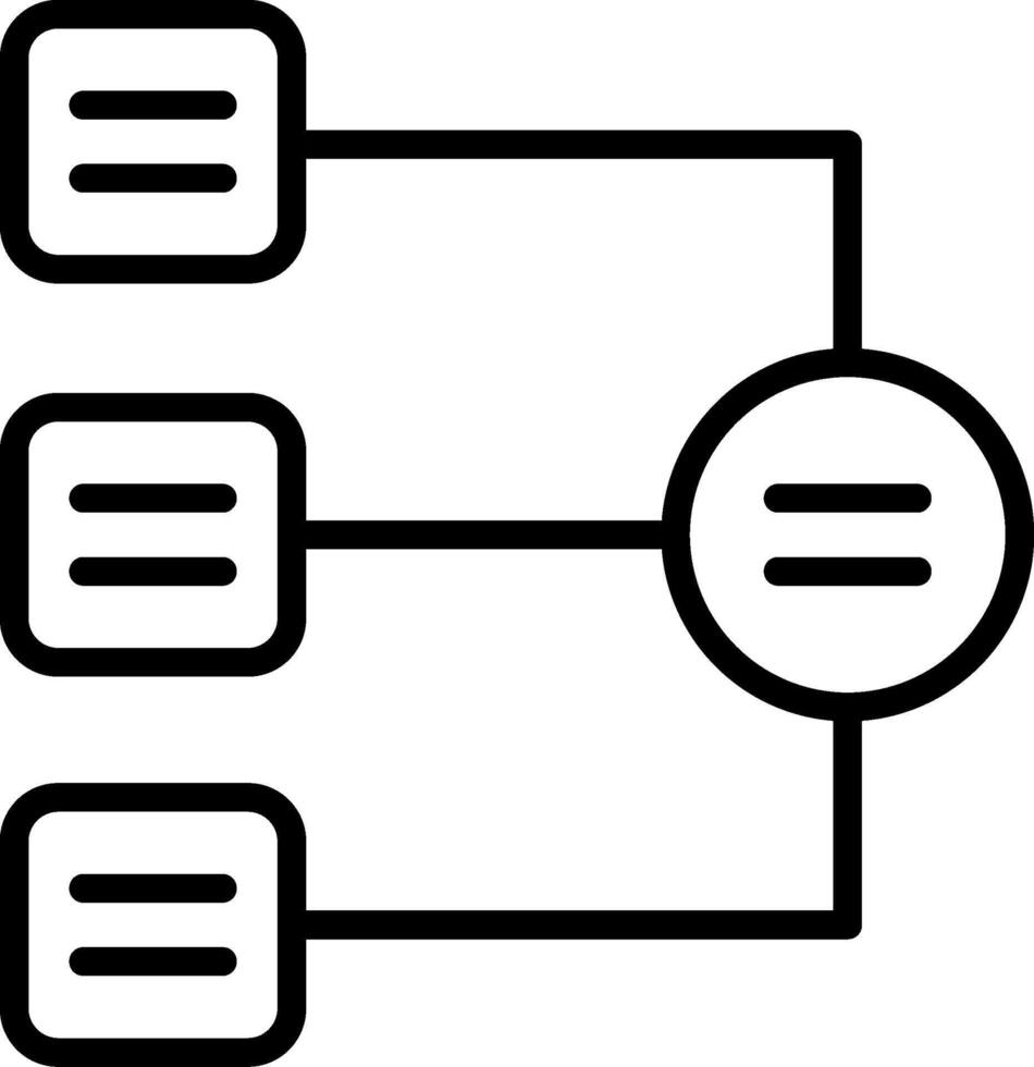 Radial List Line Icon Design vector