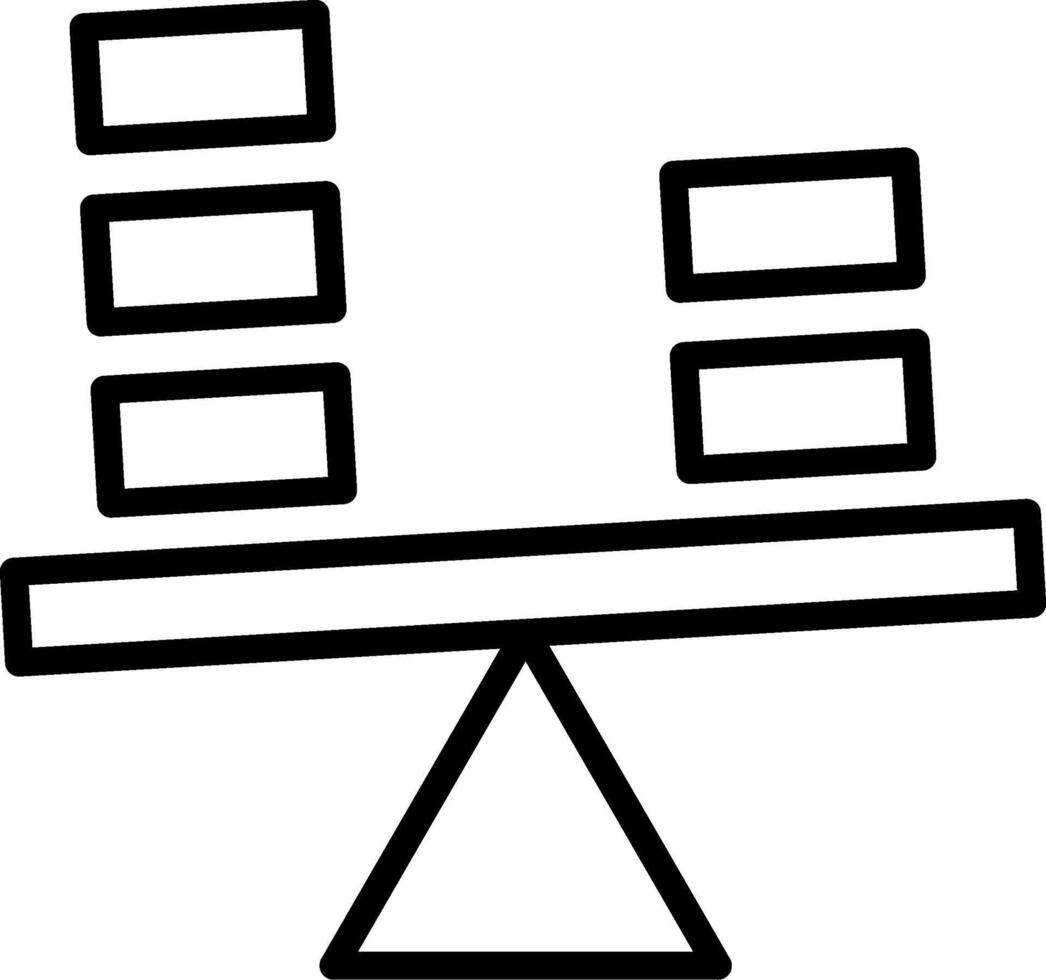 Balance Line Icon Design vector