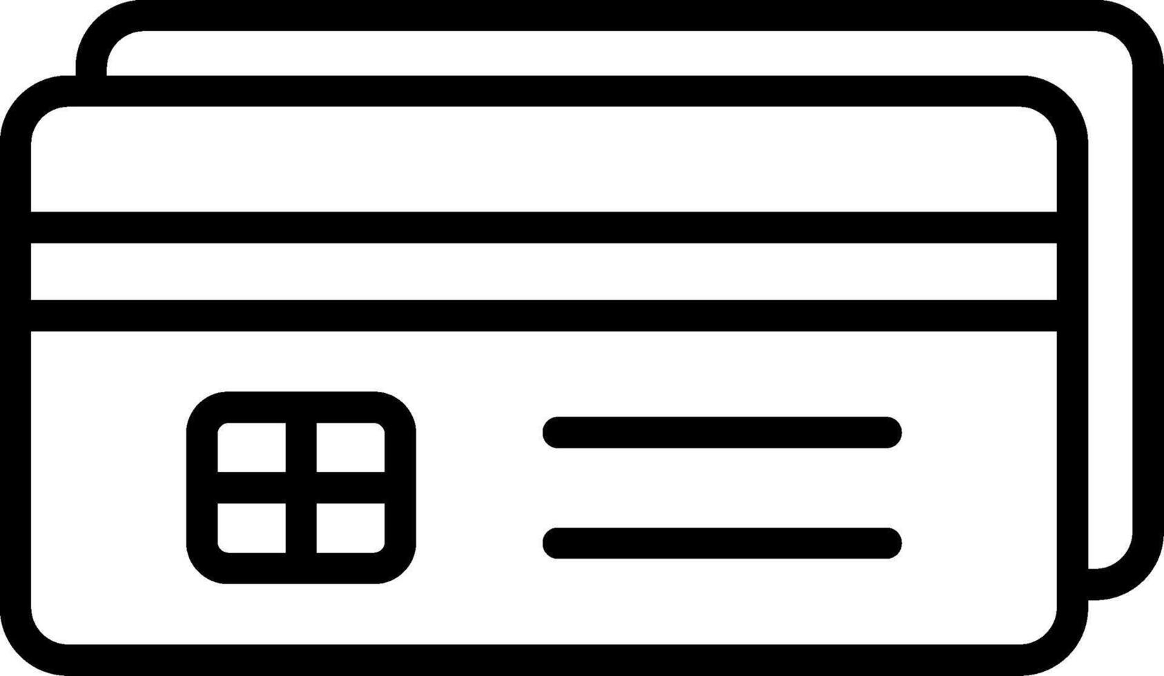 Credit Card Line Icon Design vector