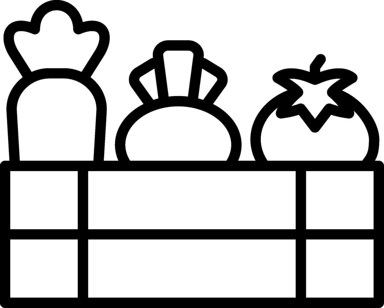 Vegetable Line Icon Design vector