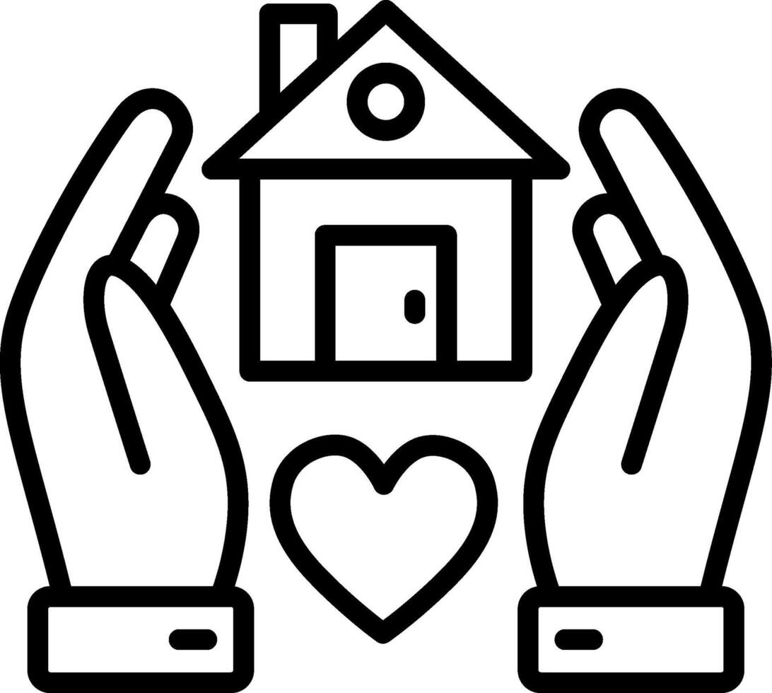 Shelter Line Icon Design vector