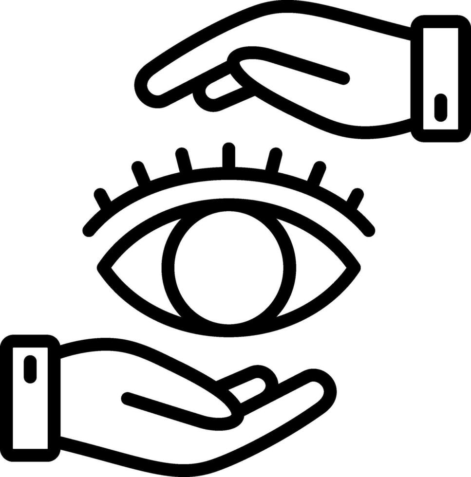 Eye Line Icon Design vector