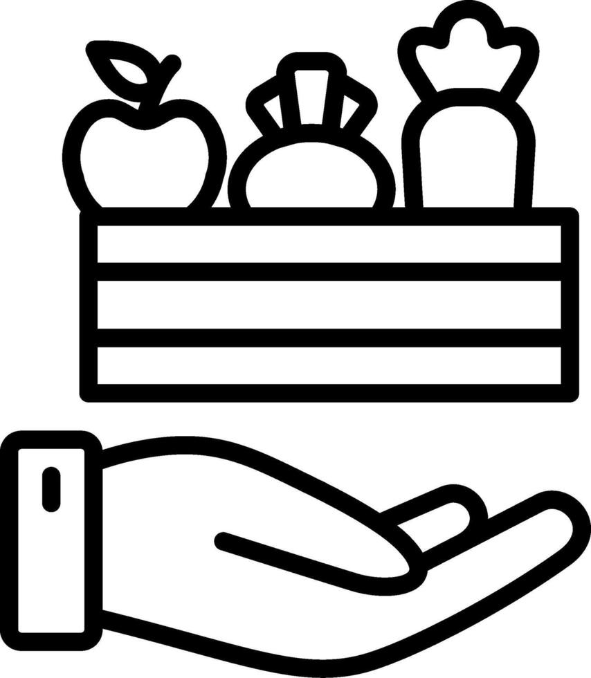 Food Donation Line Icon Design vector