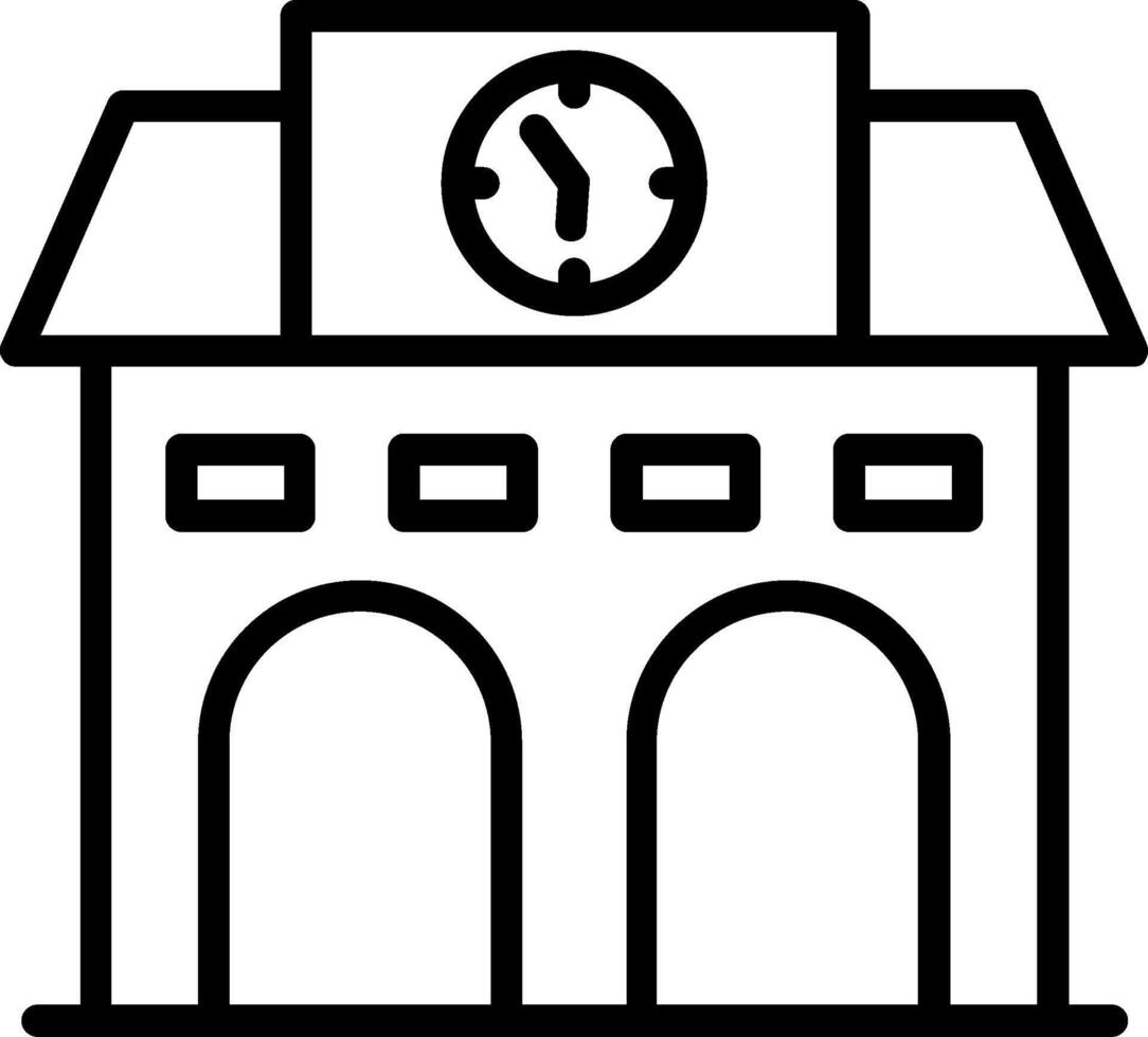 Station Line Icon Design vector