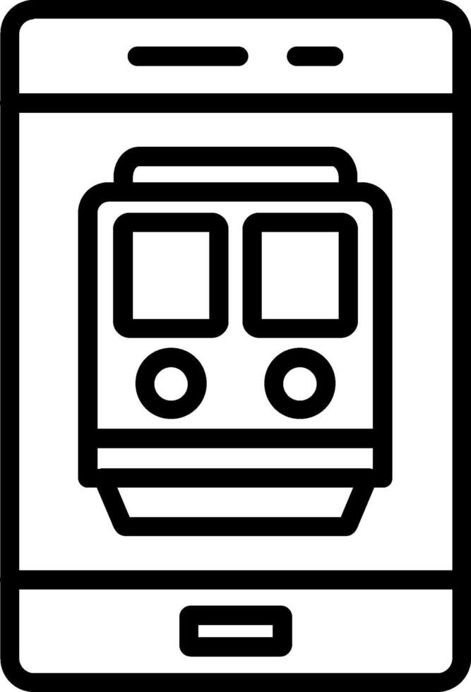 Smartphone Line Icon Design vector