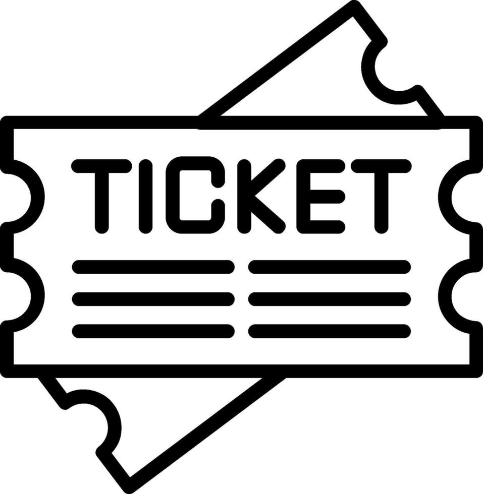 Ticket Line Icon Design vector