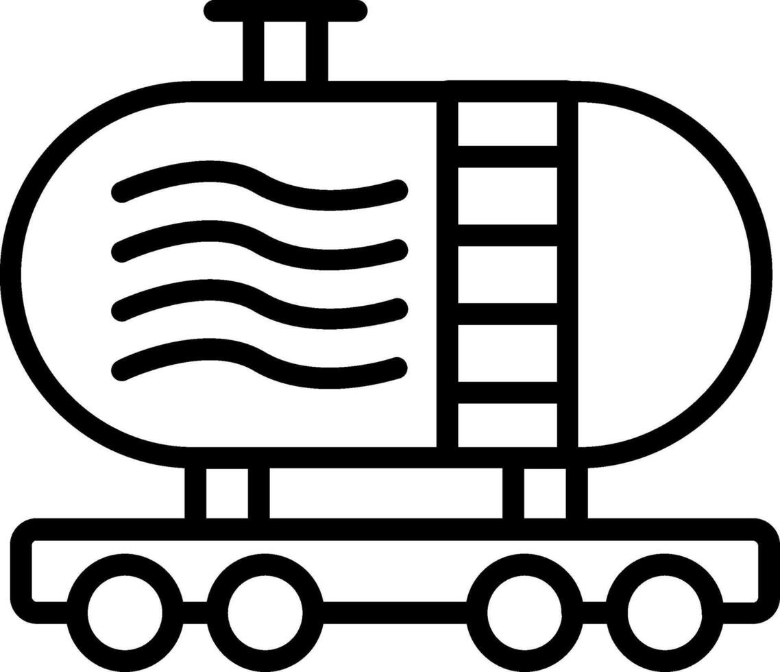 Tanker Line Icon Design vector