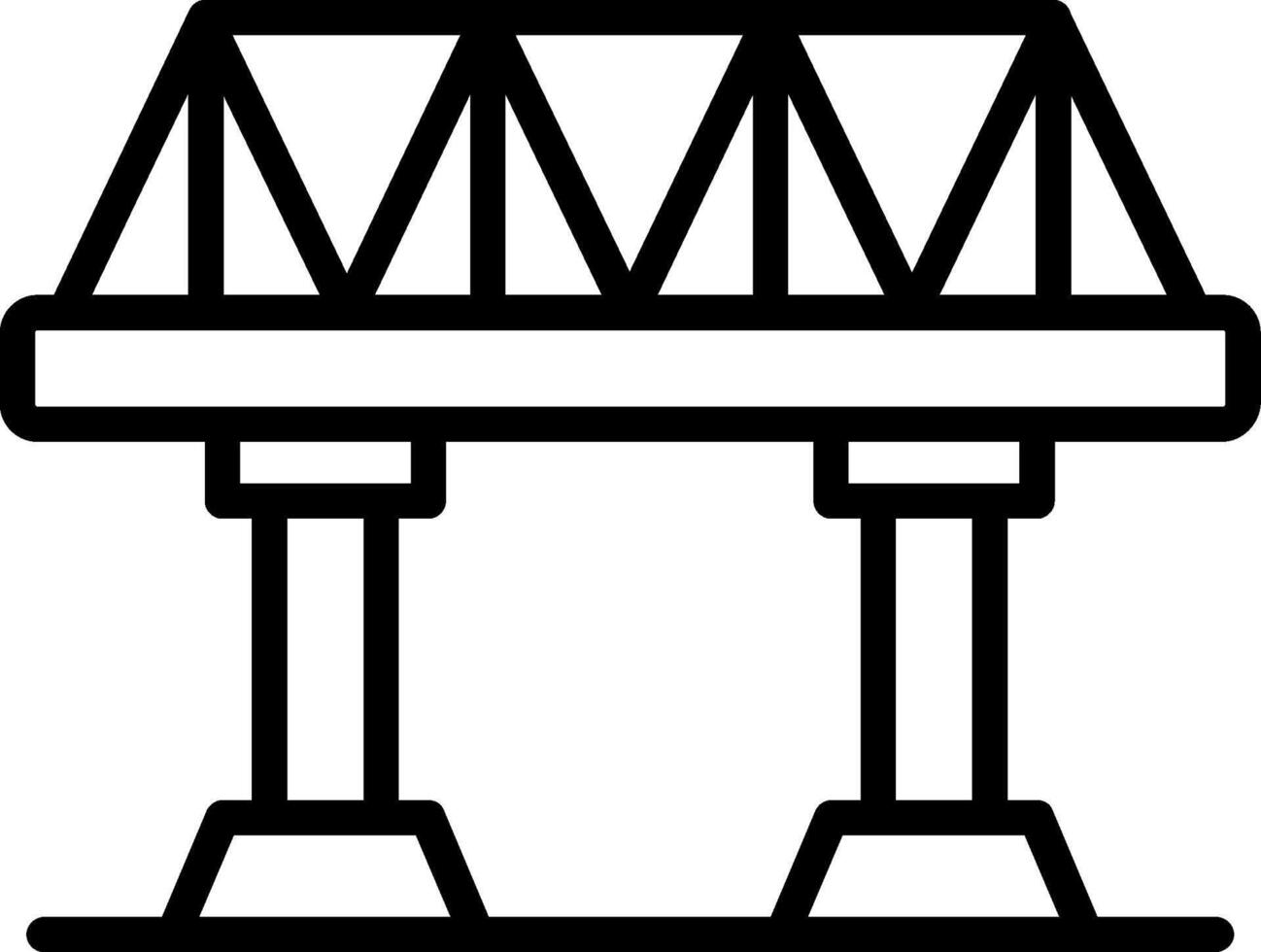 Bridge Line Icon Design vector