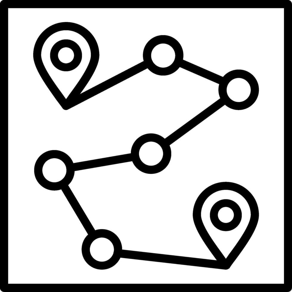 Route Line Icon Design vector