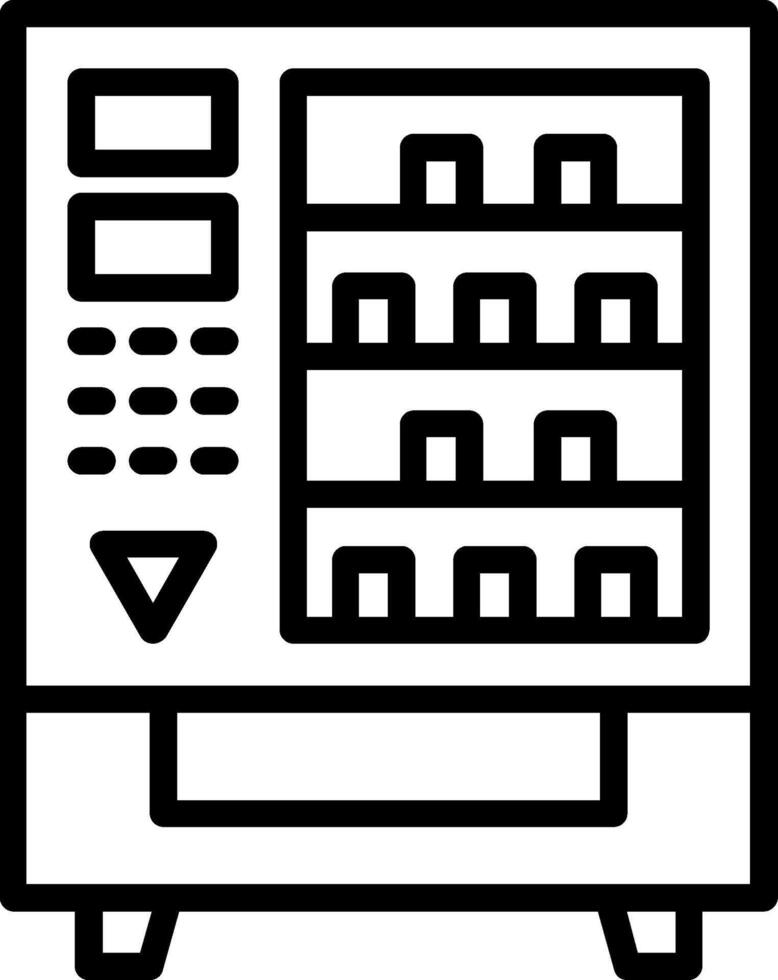 Vending Machine Line Icon Design vector
