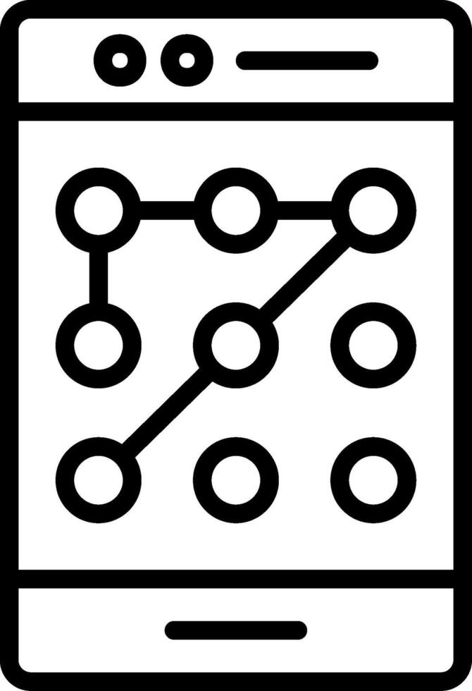 Password Line Icon Design vector