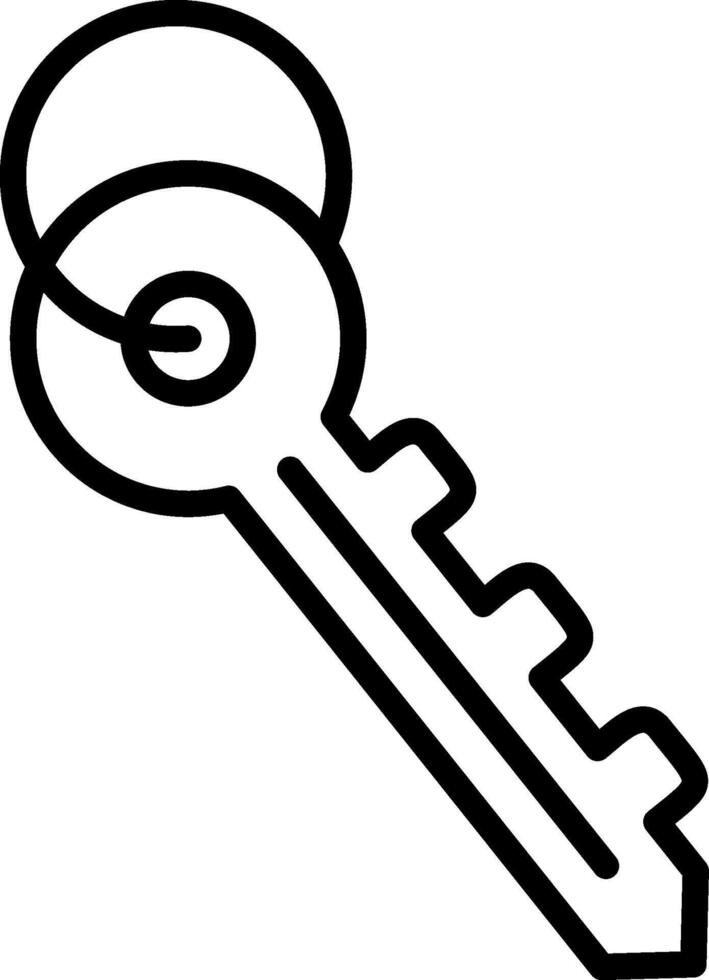Key Line Icon Design vector