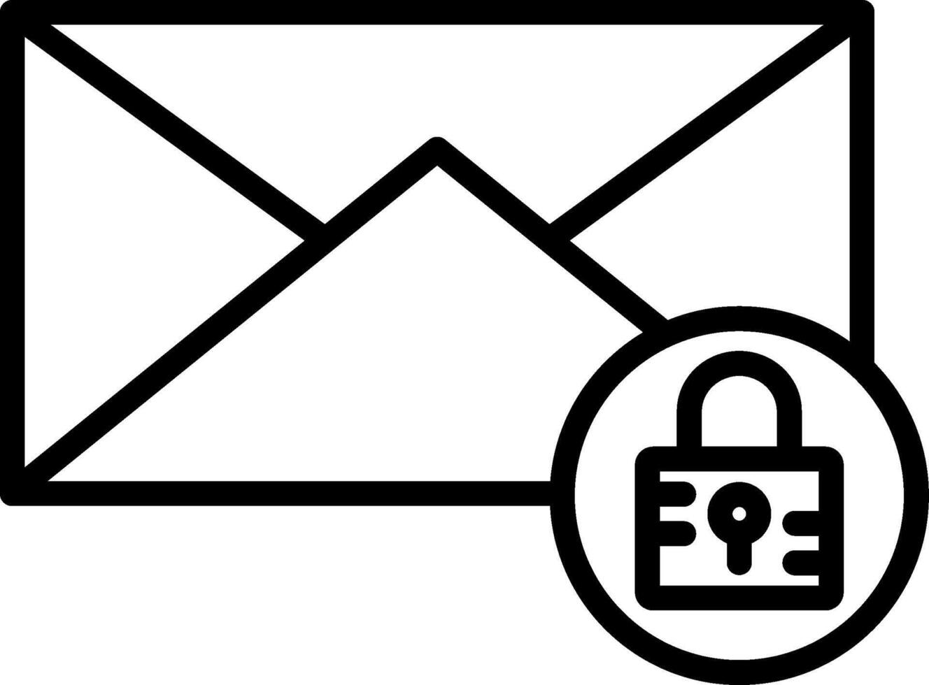 Lock Line Icon Design vector