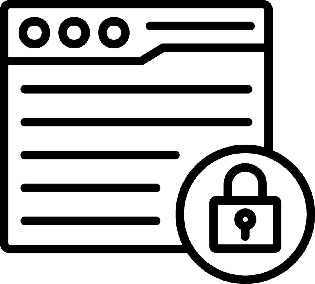 Web Page Line Icon Design vector