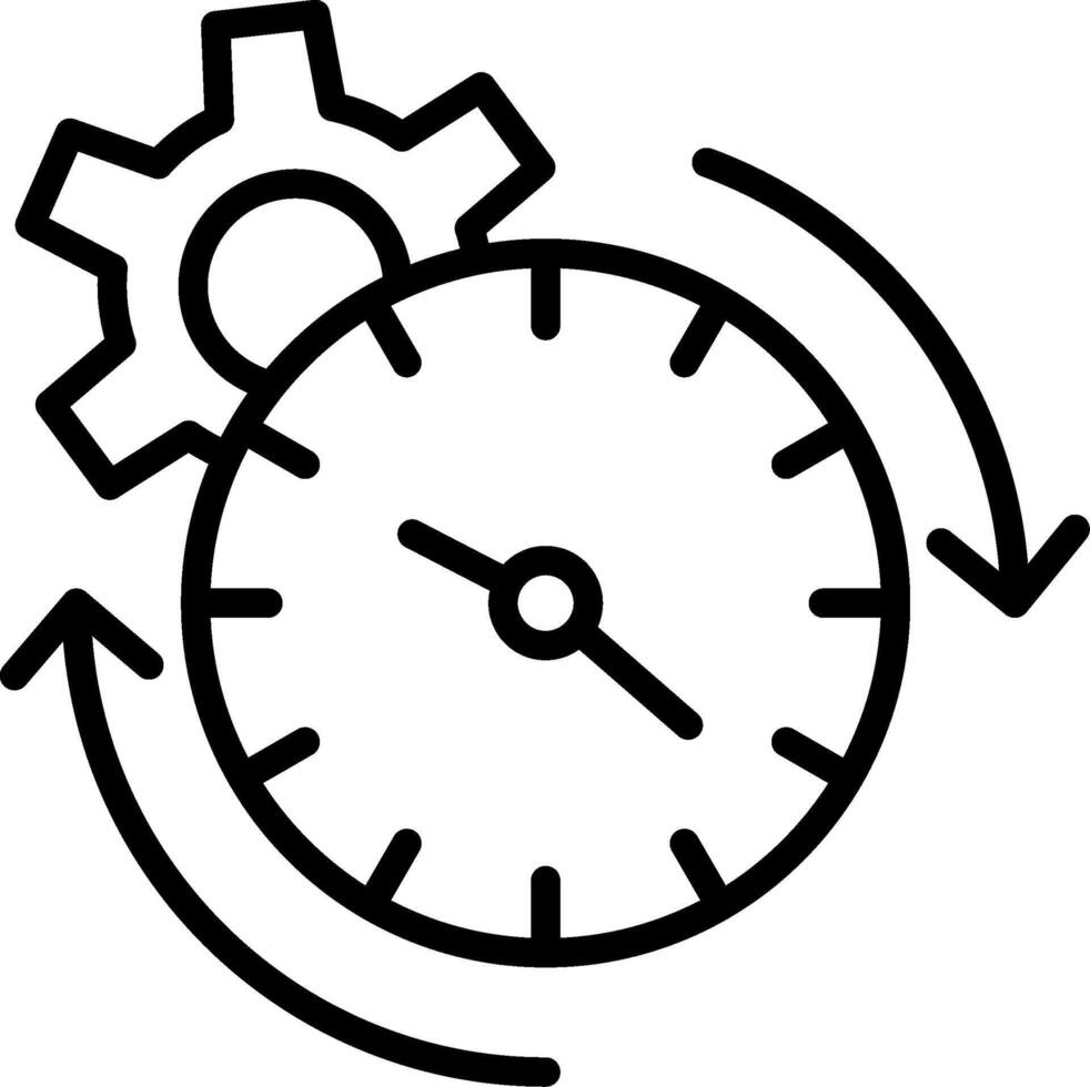 Productivity Line Icon Design vector