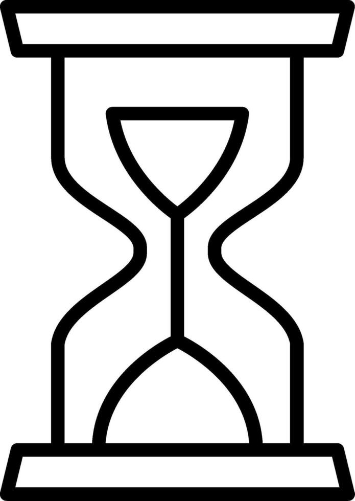 Hourglass Line Icon Design vector