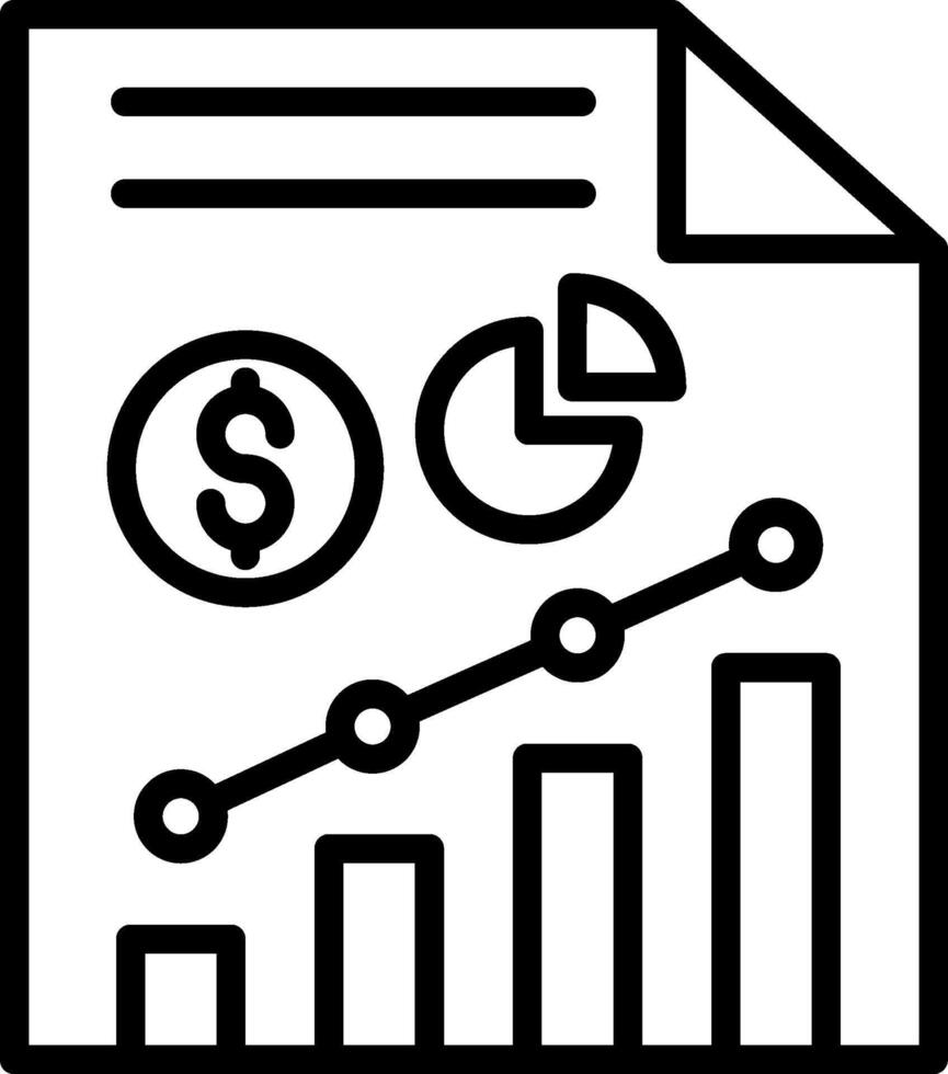 Statistic Line Icon Design vector
