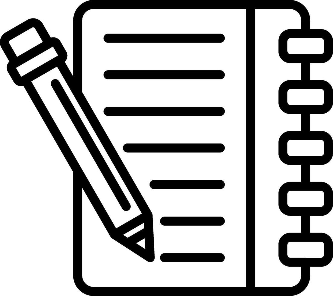 Guest Book Line Icon Design vector