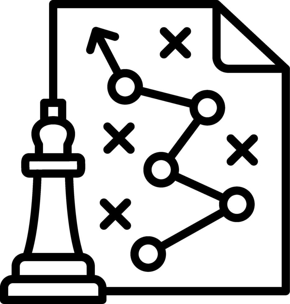 Content Strategy Line Icon Design vector