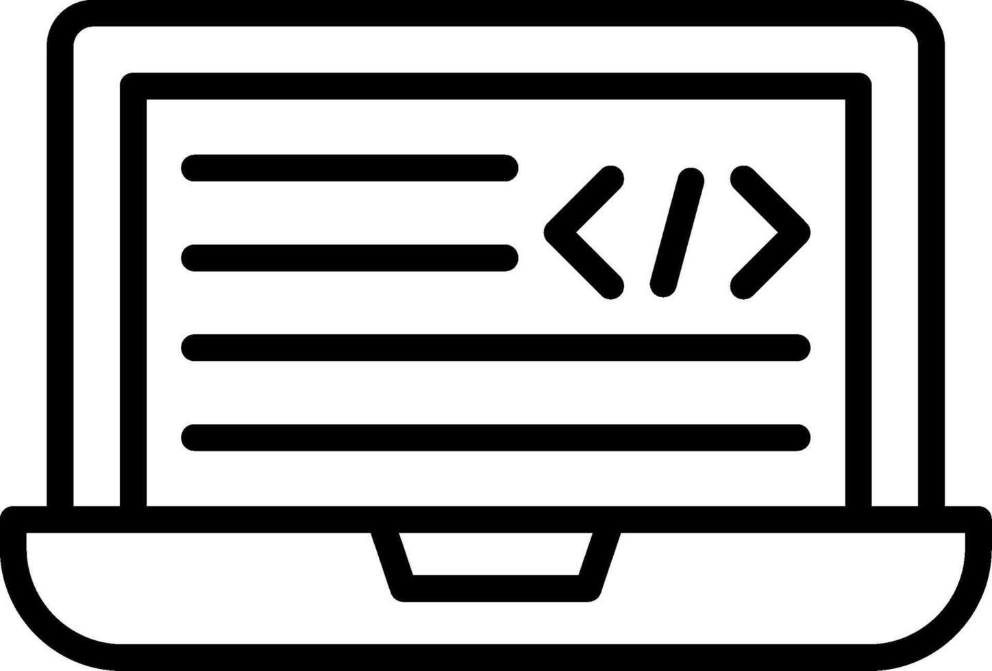 Programming Line Icon Design vector