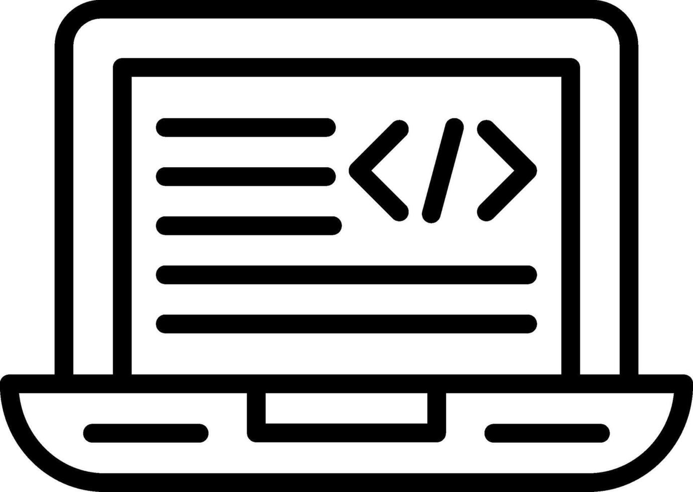 Coding Line Icon Design vector