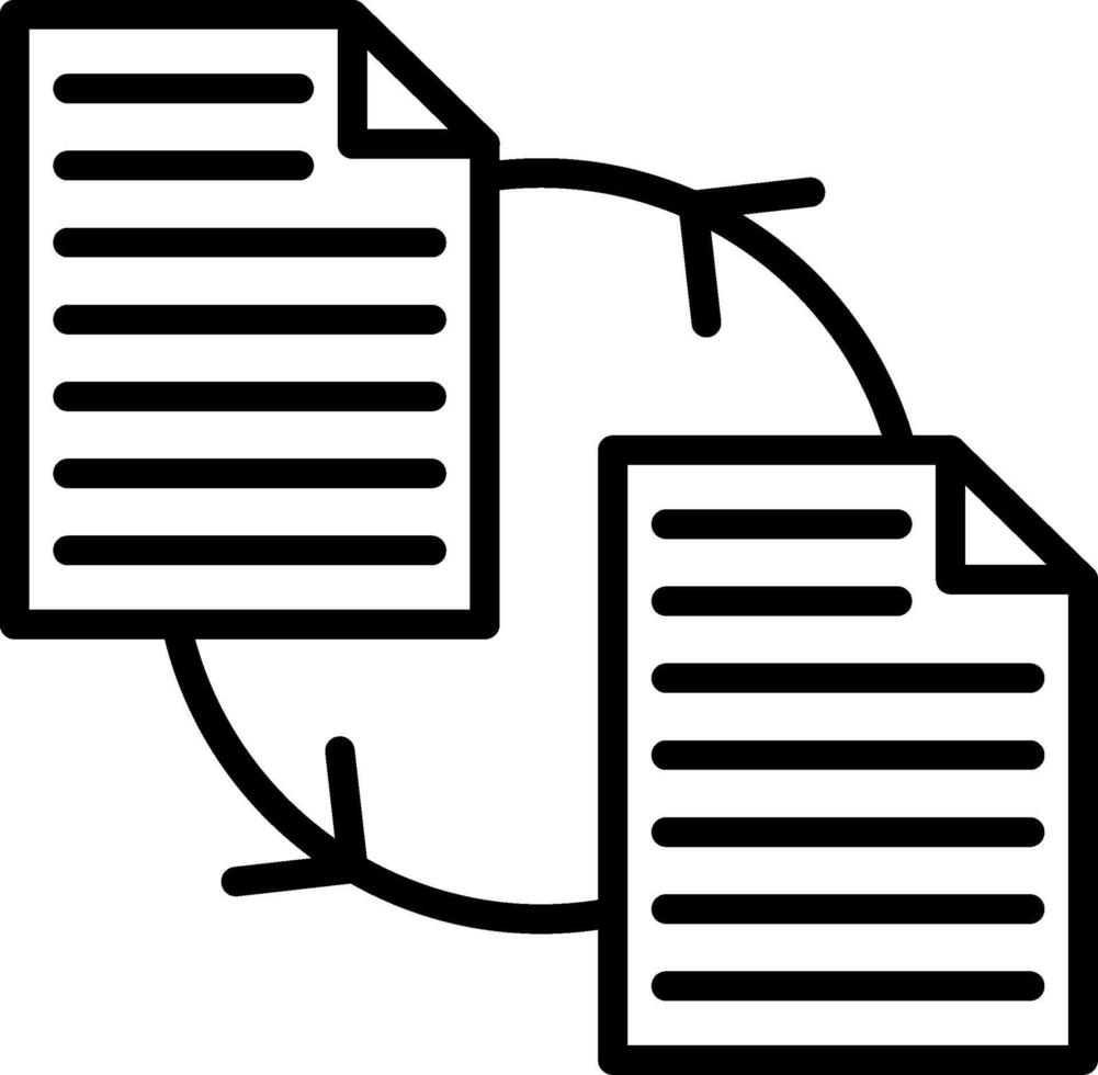 File Sharing Line Icon Design vector